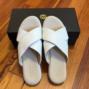 Cole Haan Slide Sandals, white, size 6.5